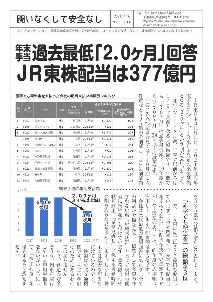 闘いなくして安全なし330号