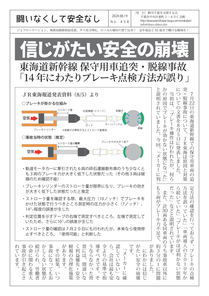 闘いなくして安全なし458号