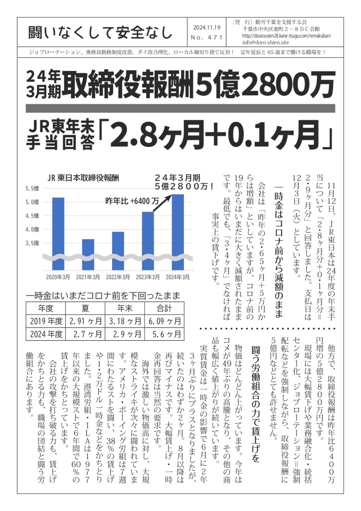 闘いなくして安全なし471号