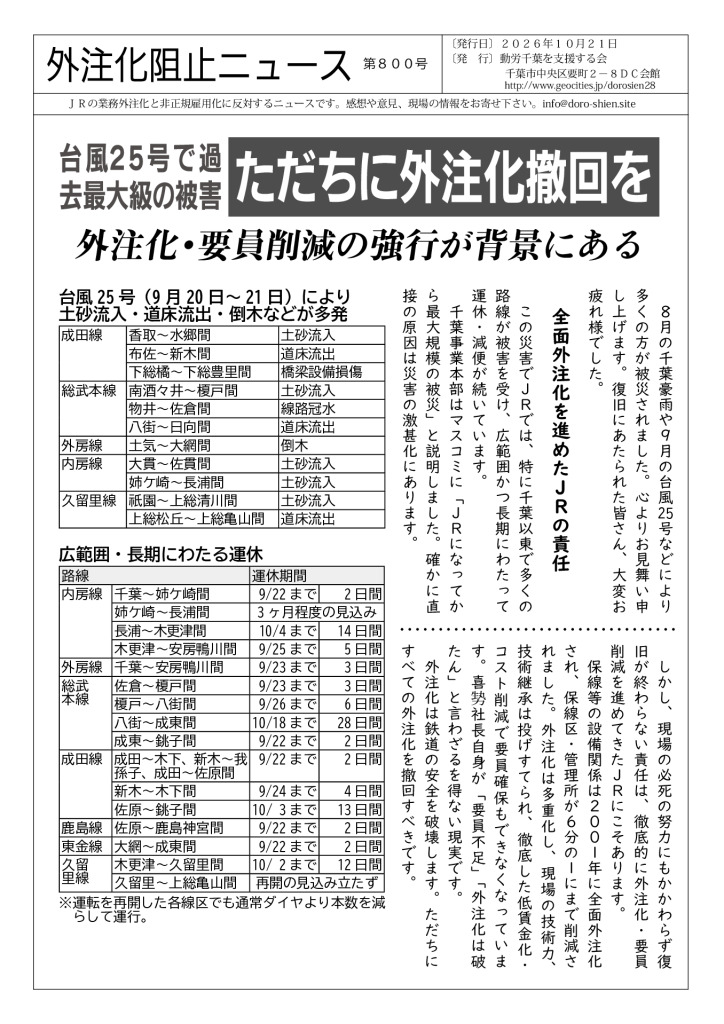 thumbnail of 外注化ニュース800号